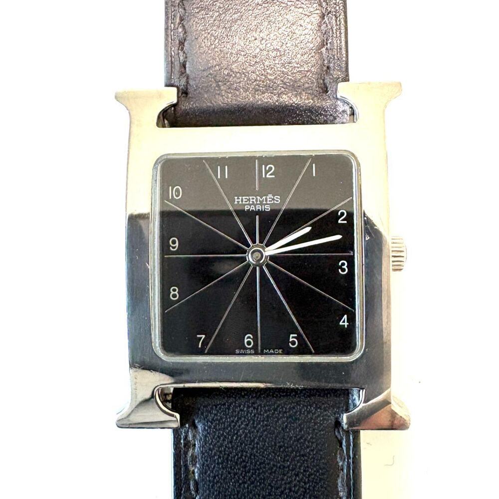 Hermes Heure H Watch Black/Silver